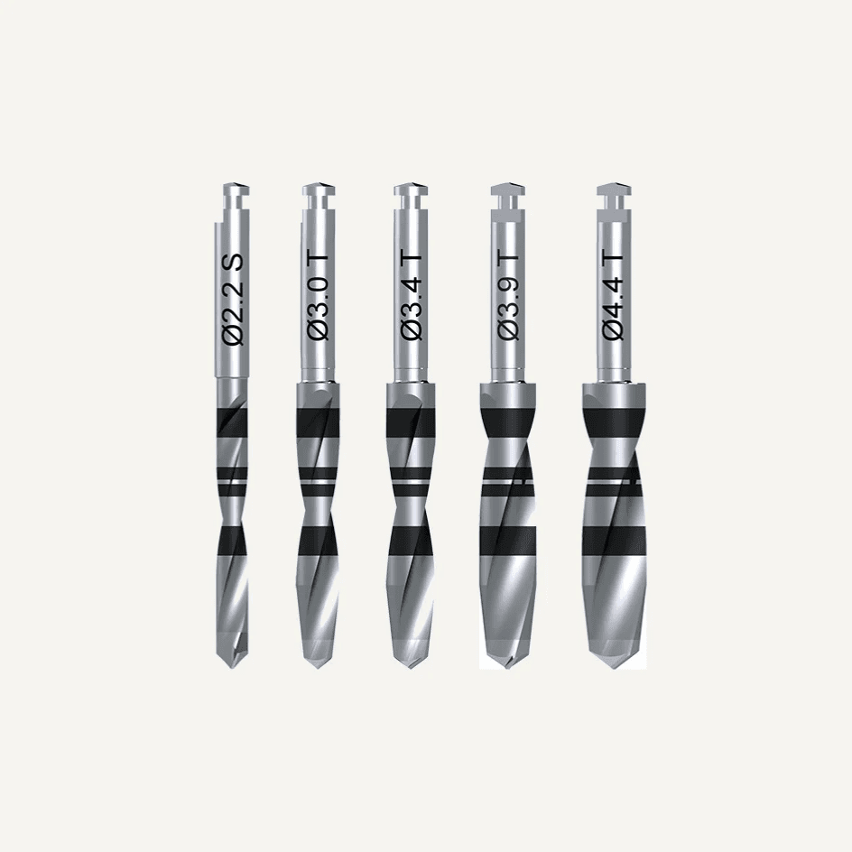 Drill Kit for Tapered Implants, &Oslash;3.5 to 5.5