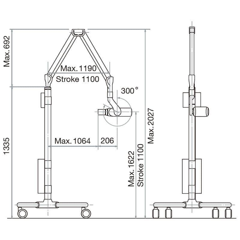 Dental X-Ray, Floor Type, 230V/50Hz, 300mm Arm Length
