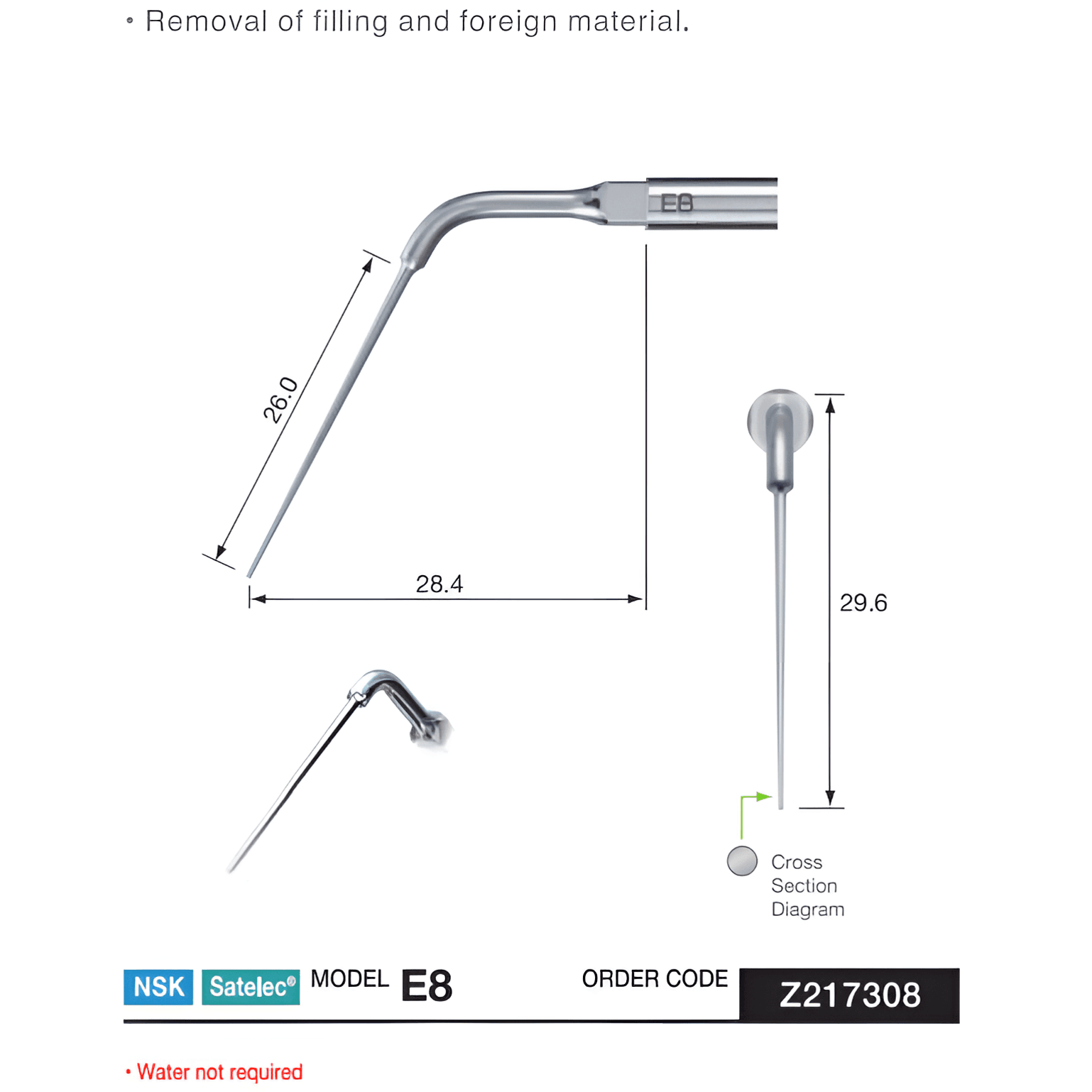 NSK Endo Filling Remover Tip, E8