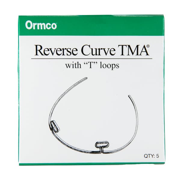 Reverse Curve TMA with T Loop, 36mm, Red, .016 x .022