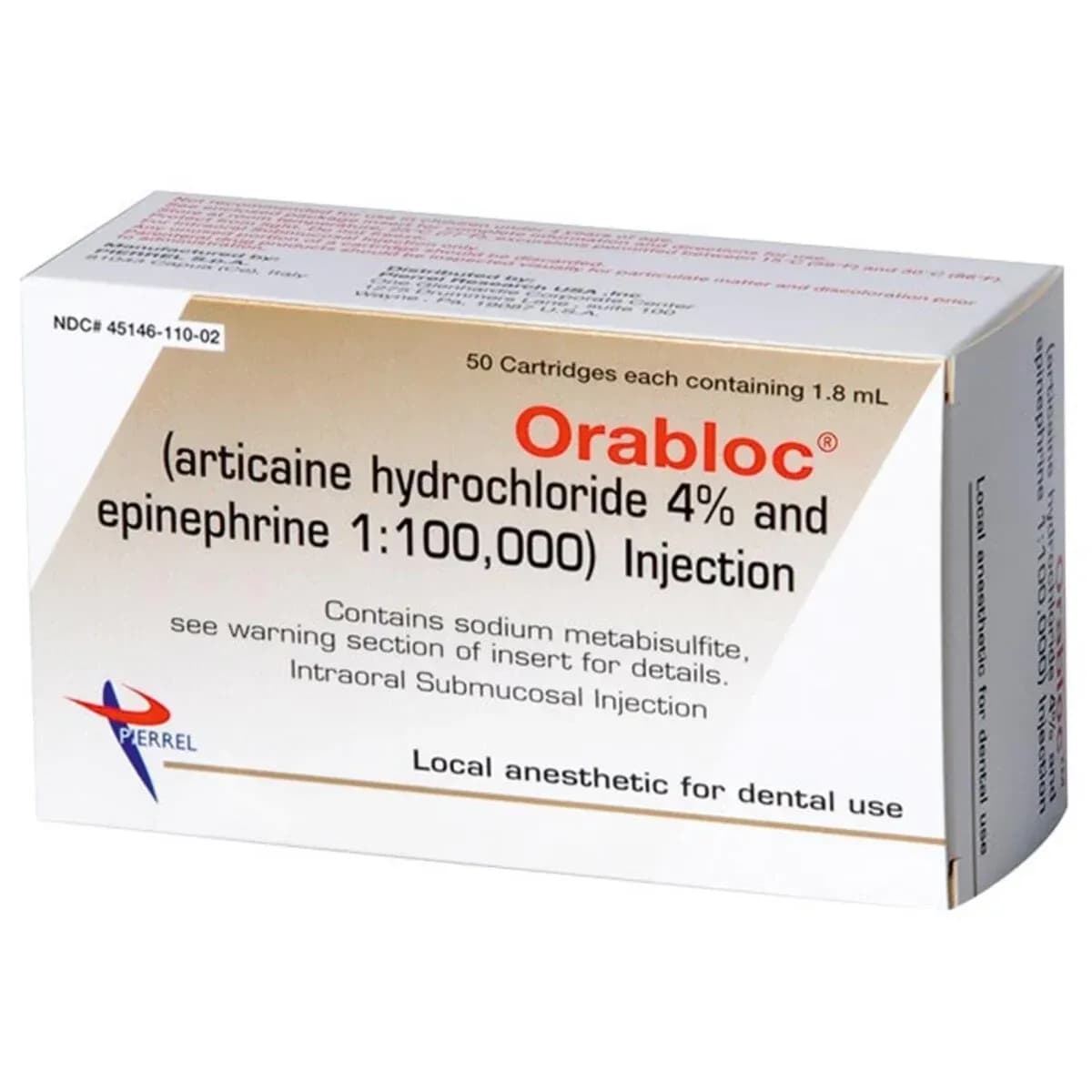 ORABLOC 1:100,000 / 50X 1.8ml cartridges