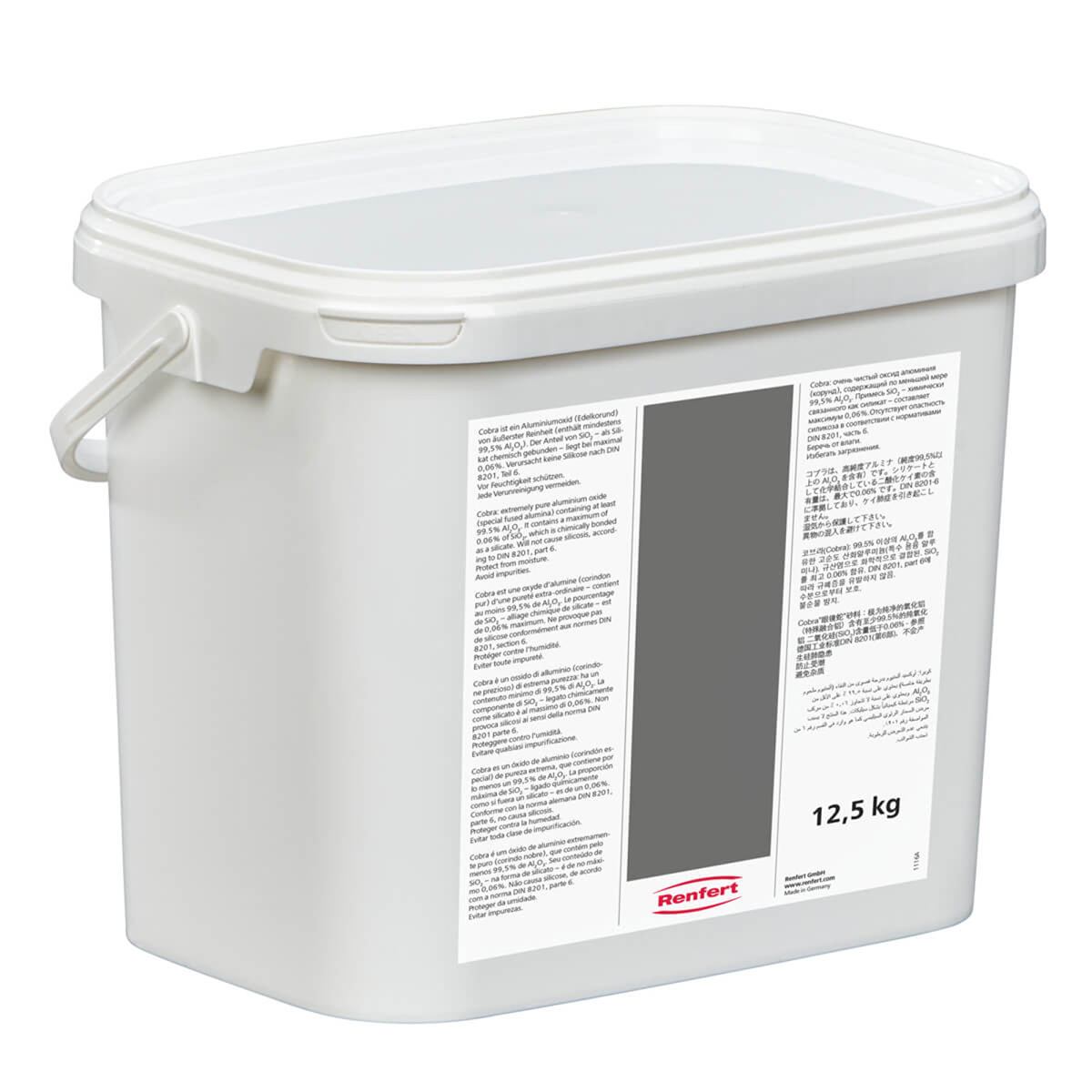 Cobra Abrasive Aluminium Oxide 110µm, White, 12.5 kg - Bashirco Dental ...