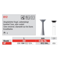Diamond Burs, Inverted Cone HP-50
