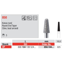 Diamond Burs, Round End Taper HP-25