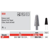 Diamond Burs, Round End Taper HP-40