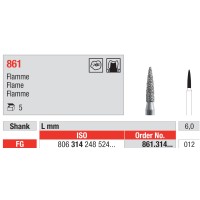 Diamond Burs, Flame FG-12