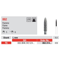 Diamond Burs, Flame FG-9