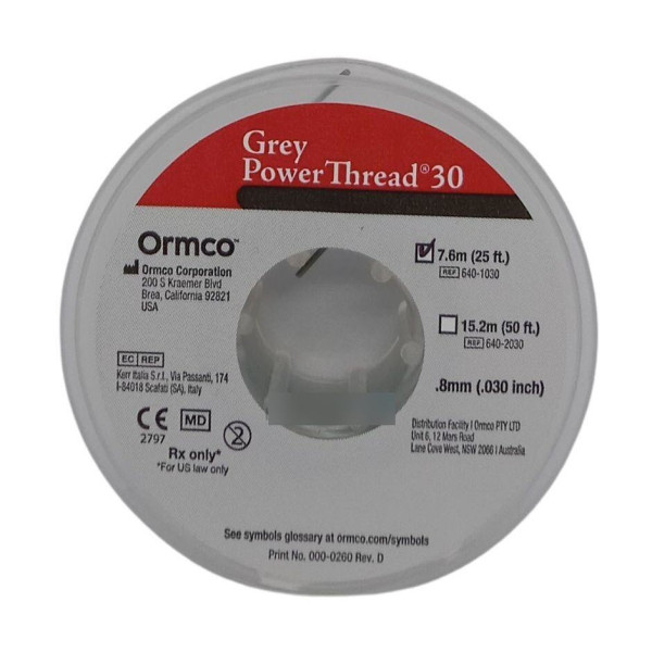 أنبوب حماية، رمادي، .030 x 25 قدم أنبوب حماية، رمادي، .030 x 25 قدم - Ormco - 640-2030
