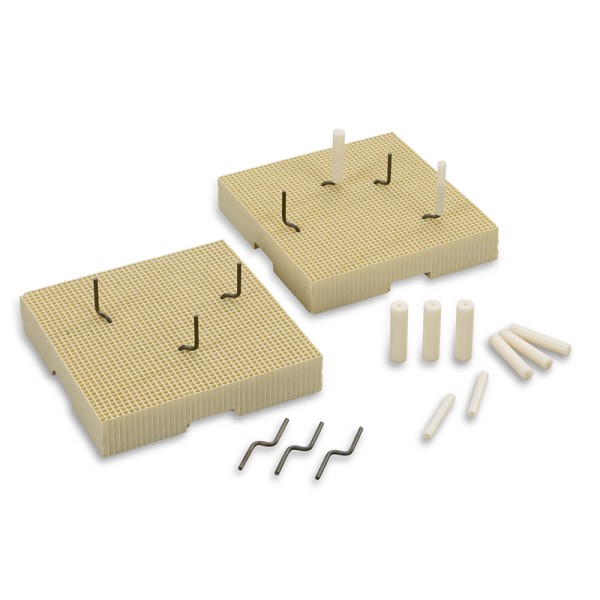 صينية حرق بورسلين MESH-Tray MK، 2 لوحات + 10 دبابيس معدنية - Renfert - 19220200