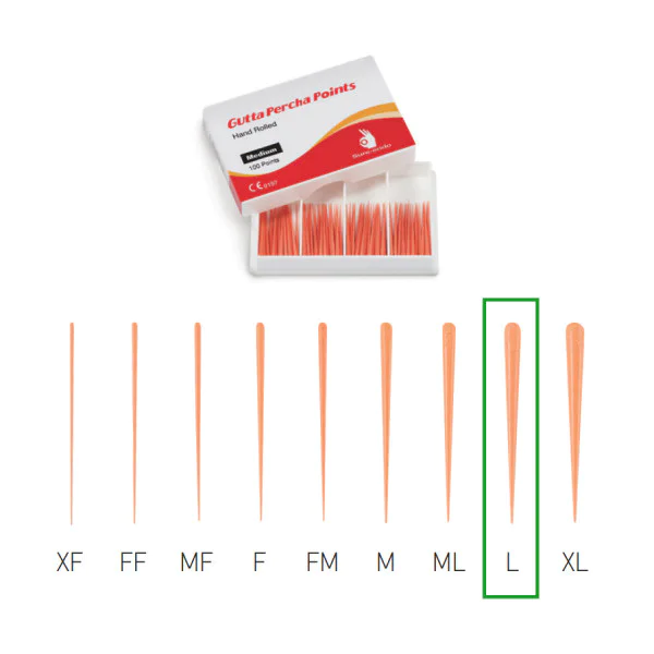 Points Dentaires En Gutta-percha - Pour Obturation Endodontique - Code Couleur Inclus