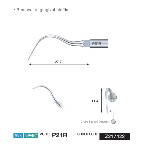 Varios Perio Ultrasonic Tip, P21R Right - NSK - Z217422