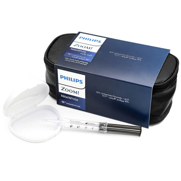 مجموعة زووم نايت وايت 16% CP + ACP بسرنجة مزدوجة - Philips - 881073911600